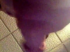 he grabs his big fat cock and jerks it off slow and steady