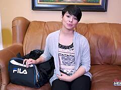 Skinny jae scott, uh, rides interracial cock deep then facial cumshot