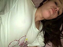 Stepfather fills her tight 18+ pussy with hot creampie after intense pounding session