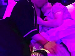 waitress in fishnets begs for creampie cosplay fuck