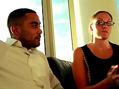 Nerdy Melanie hides obsession for lover's huge black cock