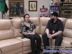 Dr Tampa Gives Mara Luv Pierced Nipple Exam With Toys