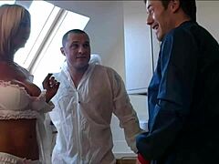 Fit Blonde Milf Tia Layne Teases Juicy Cunt for Handymen