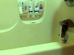 Pregnant belly massage in shower feels so good 💦🛁