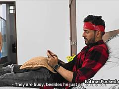 Latina Roomie Sucks Hard Cock to Start Wild Date Night!