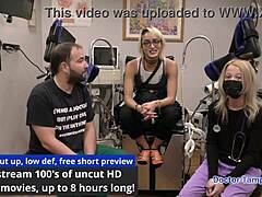 Dr Tampa channy crossfire's shaved pussy spreads wide in hospital