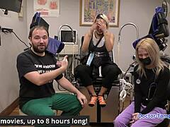 Dr Tampa channy crossfire's shaved pussy spreads wide in hospital