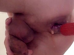 natural tits slut stretches prolapsed ass with monster cock fisting