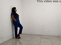 nasty hospital nurse slurps janitor's cock with sloppy saliva