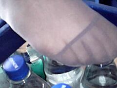 mmm little angel's nylon feet are the best homemade fetish 😍