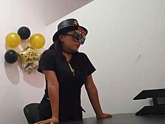 office slut plugs ass to stay horny at work all day