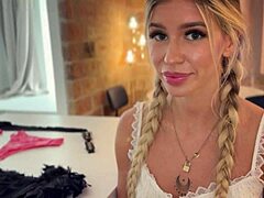 Misbehaving model Annabella Blue gags deep to stardom?