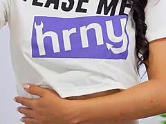 curious latina teen teases shaved pussy on phone call to boyfriend