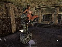 Huge dick destroys office bitch ass pussy in 3D hentai game!