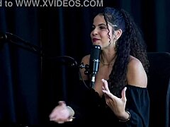 Sweet Karolzinha Sways Sensually in Sheer Red Trail Tease