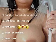 i love my huge tits showering live on webcam bbw fat boobs bathing show