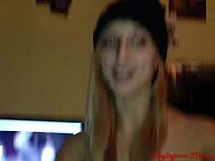 petite babe licks my ass to get my cock hard then takes it deep