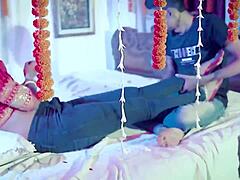 Young Indian couple's suhaag raat turns into dirty squirting fuck fest