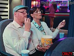 Horny Petite Athena Faris Fucks Boyfriend's Cock Rough In Cinema With Blowjob And Pussy Action